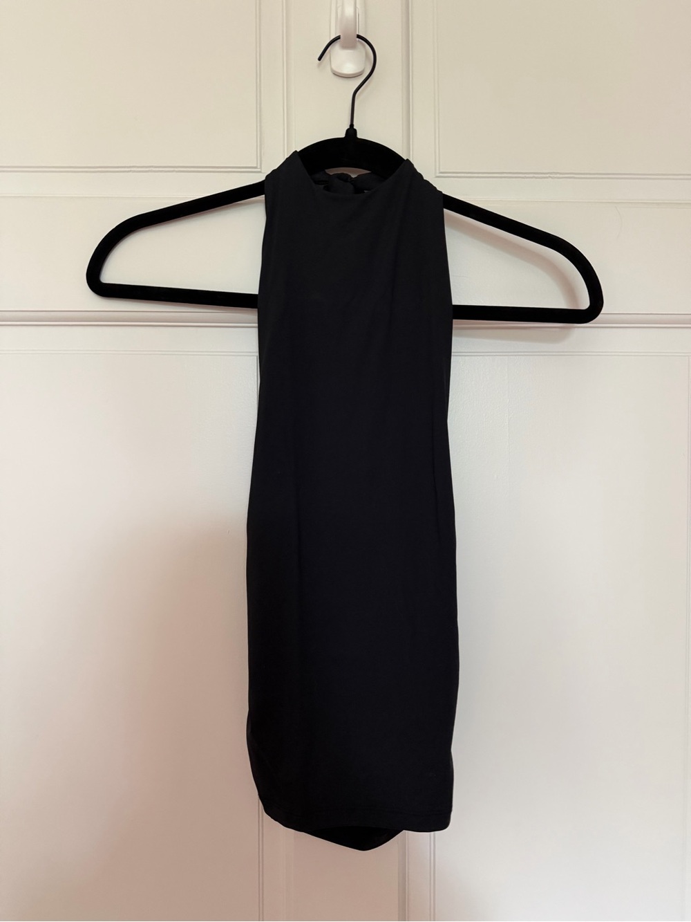 Anthropologie Black Halter Backless top
